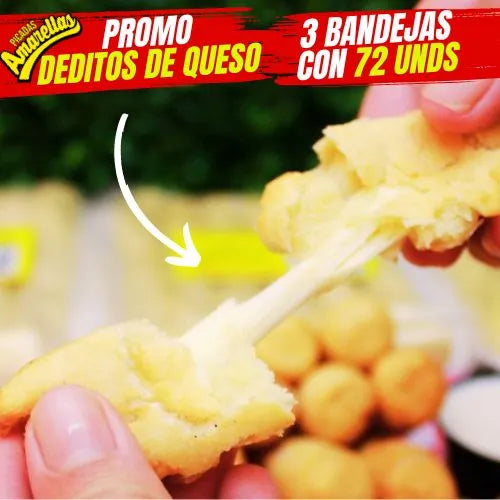 3 BANDEJAS DEDITOS DE QUESO x $34 MIL