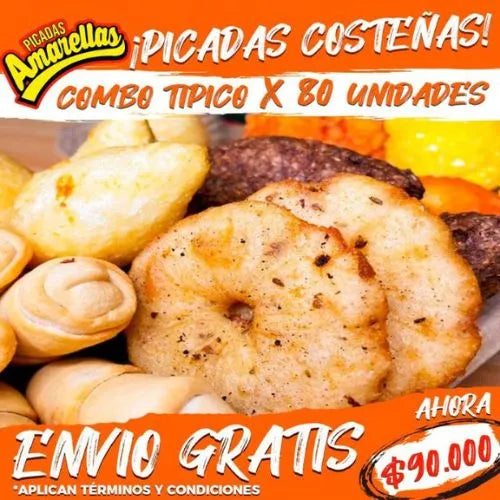 COMBO PICADAS COSTEÑAS 80 UNIDADES